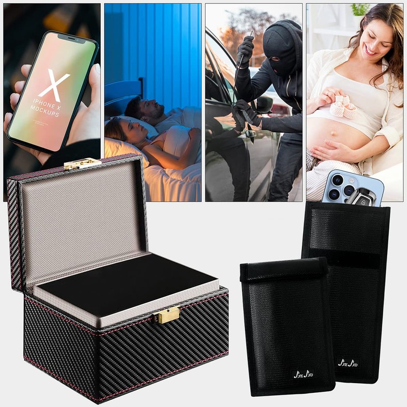 JXE JXO Faraday Box for Car Keys & 2 Pack