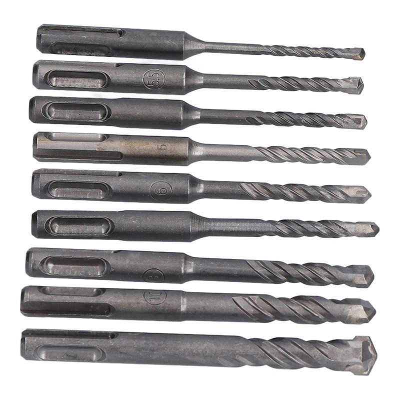Masonry Drill Bit Set Carbide Tip Rotary Hammer Tool for