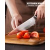 Hinye 8" High Carbon Stainless Steel Kitchen Chef Knife, Redwood
