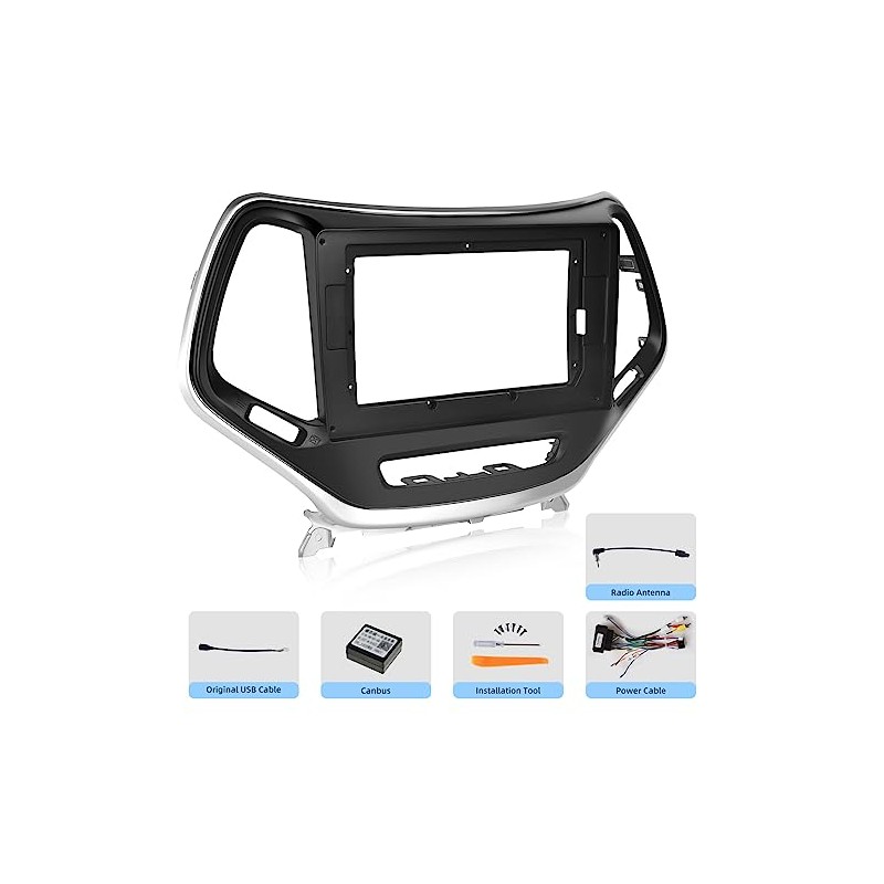 for Jeep Cherokee 2013-2018, in Dash Installation Install Frame Mount