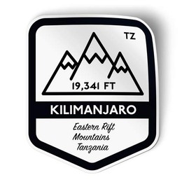 Squiddy Mount Kilimanjaro - Vinyl Sticker Decal for Phone, Laptop, Water Bottle (3" high)