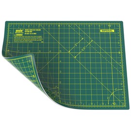 ANSIO Craft Cutting Mat Self Healing A4 Double Sided 5 Layers - Quilting, Sewing, Scrapbooking, Fabric & Papercraft - Imperial/Metric 11 Inch x 8 Inch / 29cm x 21cm - Green/Green