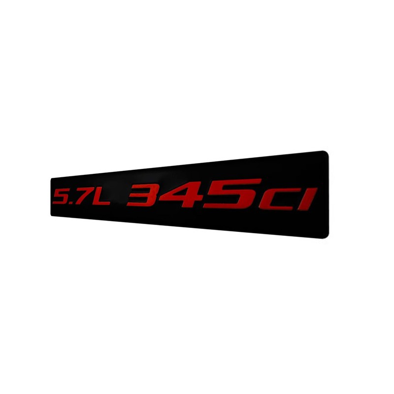 ERPART 5.7L 345ci RED on Black Highly Polished Real Aluminum