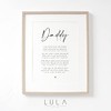 Lula Design Daddy Poem A4 or A5 PRINT- Fathers Day