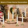 FESTIA Christmas Window Candles 6-Pack 9.7" Ivory LED Flameless Taper