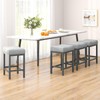Giantex Counter Height Bar Stools Set of 2, 24.5" Backless