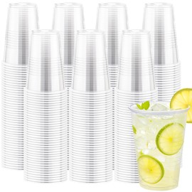 Lamosi 1000 Pack 12 oz Clear Plastic Cups,12 Ounce Disposable Cups, Cold Drinking Cups for Party, Events