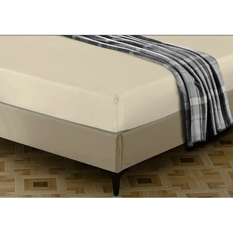 Off-White Thermal Flannelette Fitted Bed Sheet 30cm Deep 100% Soft
