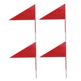BESPORTBLE 4 Pack Solid Triangle Iron Stick Flags Shot Put School Sports Easy Insert into Floor Durable and Reusable