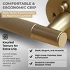 Litlheim Privacy Knurled Brass Door Handle - Durable, Stylish Interior