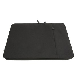 Laptop Case Waterproof Fabric Large Capacity Simple Elegant Style Laptop Sleeve for 15.6 Inch Device Men Women Black