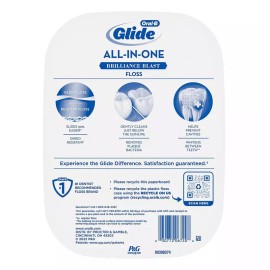 Oral-B Oral B Glide Dental Floss All-in-One Mint Floss 48.1 Yard Each 6 Units - 2 Pack