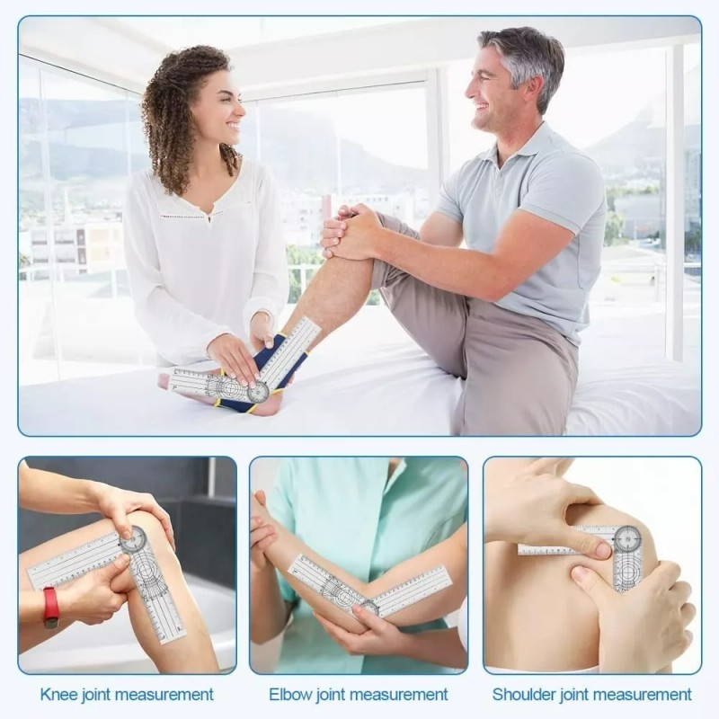 +Mu Goniometro Regla Medicion De 360 Angulos Flexible