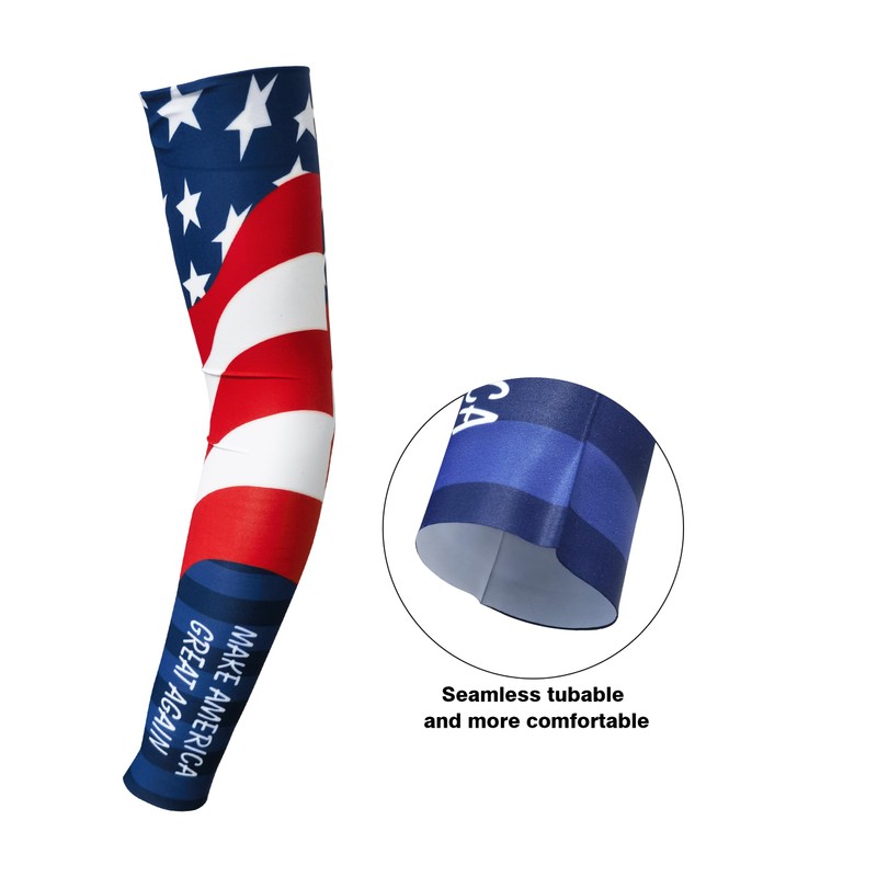 Bilymate USA Flag Cooling Arm Sleeves for Men & Women,
