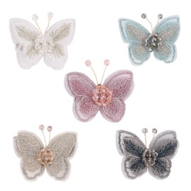 FOMIYES 10pcs Hair Clip Elegant Gauze Headdresses Navy Blue Green Pink Beige and White for Daily Use and Special Occasions