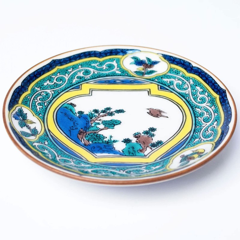 九谷焼 Beautiful Collection No8 Patina 九谷色絵壺花鳥図 (Dishes Placket with)