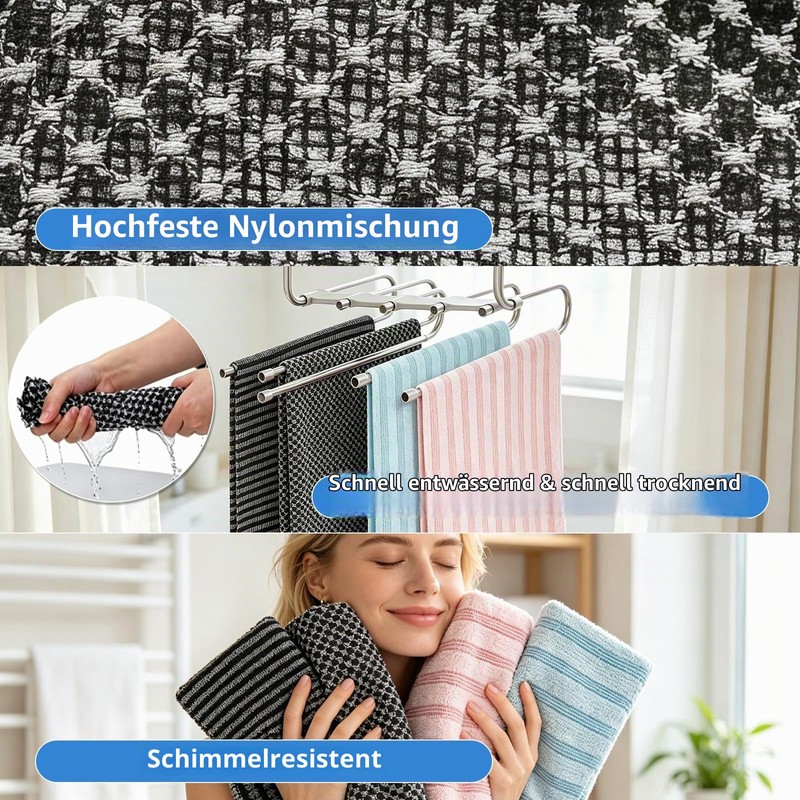 Pack of 4 Japanese Exfoliating Bath Towel for Deep Cleansing