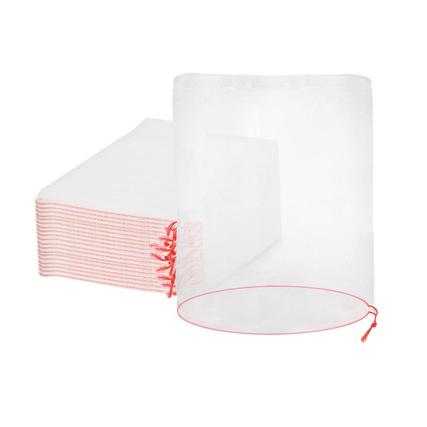 ENPOINT Nylon Fruit Bags with Drawstring, 25pcs 8x12 in Fruit