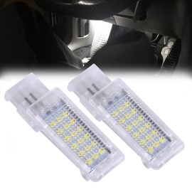 csslyzl LED Footwell Under Door Glove Box Interior Trunk Lights Compatible with VW Golf MK7 7.5 GTI Jetta MK5 MK6, OEM Replacement Error Free - 2PCS (White)