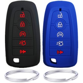 Silicone Smart Key Fob Cover Remote Case Keyless Protector Jacket for 2018 2019 2020 2021 2022 2023 2024 2025 Ford Bronco Mustang Fusion Raptor F250 F350 F450 F550 Edge Explorer Expedition