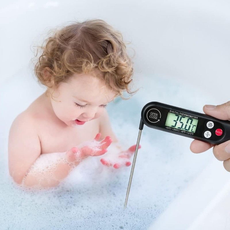AOOSA Meat Thermometer, Instant Read Cooking Thermometer with Foldable Probe
