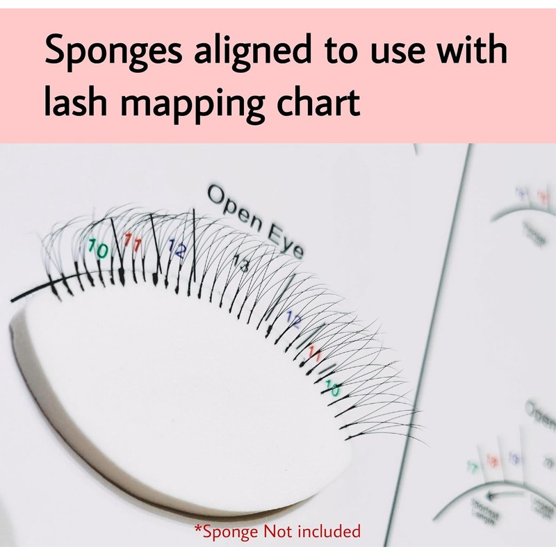 LEES A.M. 1 PC Lash Mapping Chart Eyelash Extension Beginner
