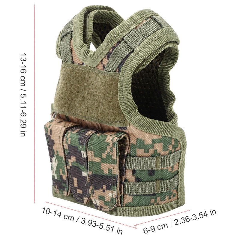 Nylon Outdoor Multifunction Tactics Beer Bottle Cover Mini Vest Shape