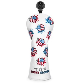 Golf Club Headcover Lucky Clover Goblet Golf Headcover Golf Wood Cover Aliennana Driver Cover (DR) Fairway Wood (FW), Utility (UT) (Driver(1pcs)) Made of Premium Embroidery PU Leather (Utility (1