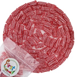 FirstChoiceCandy Sour Licorice Twist Bites, Twisteroos Pectin Filled Sour Bites (2.2 Pound, Strawberry)