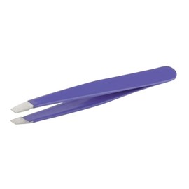 Expert Slant Tip Tweezers, GlamTweeler Sharp & Precision Stainless Steel tweezer for Eyebrows, Facial Hair and Fine Hairs Removal (Lavender)