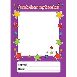 SuperStickers Praise Note Pad for Teachers. 'A Note from My Teacher'. 60 Sheets.