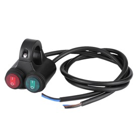 Motorcycle Handlebar Switch, 22 mm, 4 Types, Universal Motorcycle Handlebar Headlight, Brake, Fog Light, Horn, Dual Control Button Switch (D)