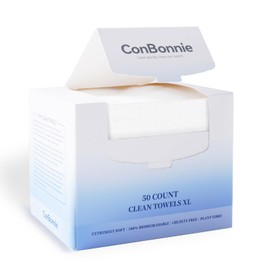 Disposable Face Towels, Biobased Clean Skin Care Facial Tissue, Makeup Remover Dry Wipes, Face Wipes, Soft Washcloths Tissues for Sensitive Skin, Travel Face Towelettes, 10"×12", 50 Count (1 Pack)