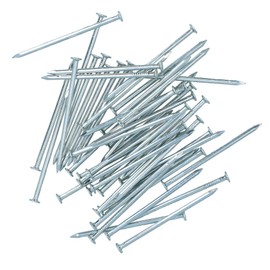 2mm x 60mm Round Headed Wire Nails for Concrete Brick Wood 90pc Zinc Plated