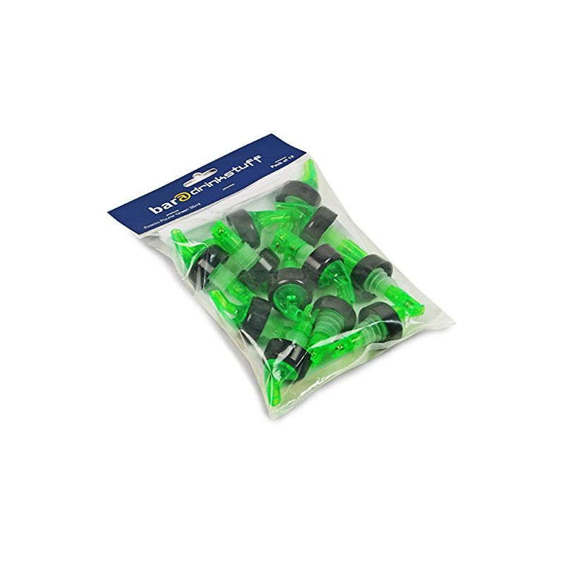bar@drinkstuff Exacto Pourer Green 35ml - Set of 3 |