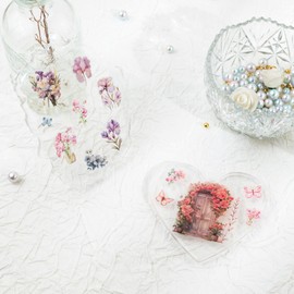 RISYPISY 54 Sheets Scrapbooks Supplies Kit, Precut PET/Washi Stickers, Flower Junk Journal Sticker for Adult Planner DIY Crafts Ephemera Floral Decorative Paper for Scrapbooking