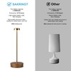 SAKRINGT Cordless Rechargeable Table Lamp, 72H Long Lasting Battery Operated