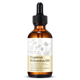 Cyperus Rotundus Oil for Hair Removal - Natural Formula to Reduce Unwanted Body Hair Growth, Shrink Pores, Moisturize & Soothe Skin - Gentle & Suitable for All Skin Types - 2.02 Fl Oz / 60ml