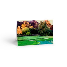 Stonehouse Collection | Scenic Golf Coarse Note Card | Beautiful Golfing Note Cards | 10 Boxed Golfing Cards & Envelopes