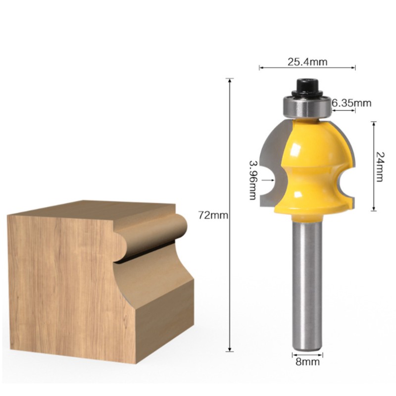 Architectural Molding Router Bit CNC Casing Woodworking Milling Cutter 25.4mm