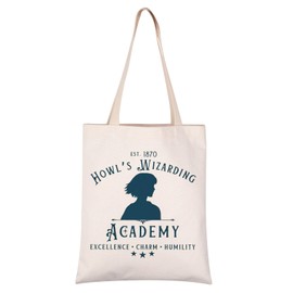 VAMSII Classic Anime Movie Gift Japanese Anime Themed Gift Howl's Wizarding Academy Tote Bag (EXCELLENCE CHARM tote)