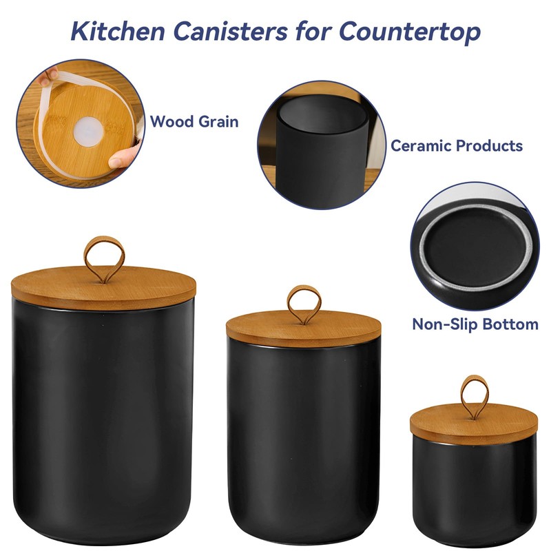 Jueison Ceramic Storage Jars, Modern Elegant Highly Polished Airtight Gorgeous