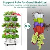 Tectsia Strawberry Vertical Planters, 5 Tiered Stacking Tower Garden with