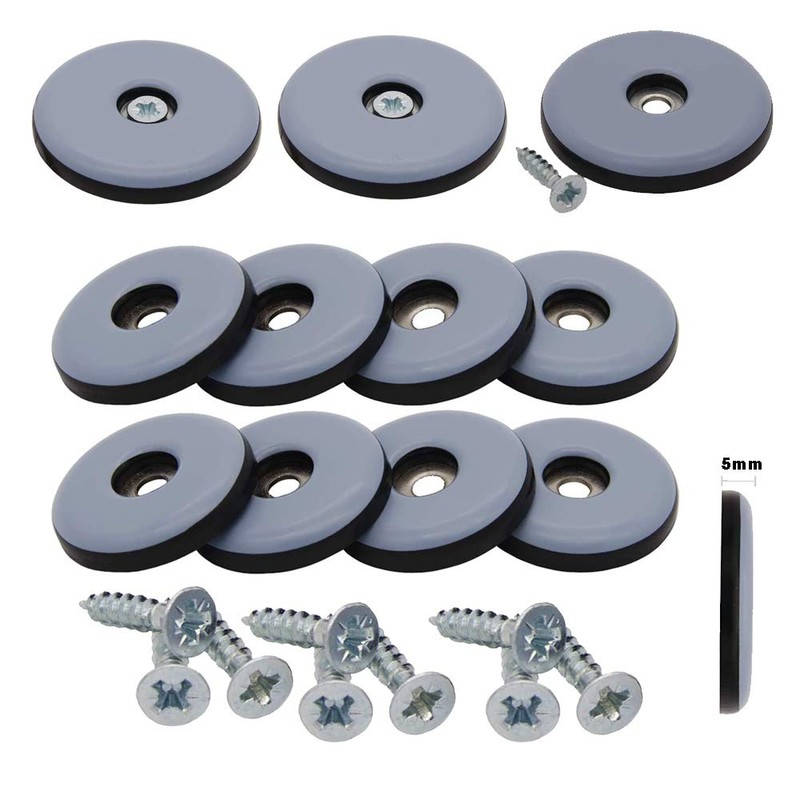 Goodway Pack of 16 Teflon Gliders, Furniture Glides, Floor Protection,