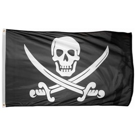 Time Roaming 3x5 Ft Pirate Jack Rackham Polyester Flag with Brass Grommets