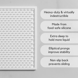 A Bar Above Heavy Duty Bar Mat, Food Safe Silicone Mat, Bar Mats for Countertop, Commercial Strength Bartender Accessories, Dish Drying Mat for Kitchen Counter, Barista Accessories, 12” x 18”