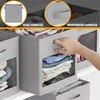SpaceAid Storage Cubes with Clear Windows, Set of 6 Fabric
