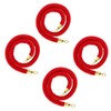 Berverra 4pcs Velvet Stanchion Rope, 5 Feet Red Velvet Rope