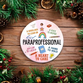 MEDROC Paraprofessional Christmas Ornament 2024 - Teachers Week Appreciation Gifts for Women Men, Thank You Gift for Teaching Assistant Paras Parapro Aide Holiday Fall Home Décor