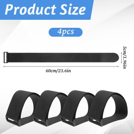 4 PCS Ellipse Leg Exerciser Machine Pedal Straps, Under Desk Elliptical Pedal Band for Seniors Black Non-Slip Durable Pedals Straps for Under Desk Elliptical Fitness Home Sports Accessories